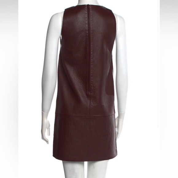Gunmetal and Chocolate soft lamb leather tank dress by Philip Lim - NWT, size 0 - Picture 5 of 11